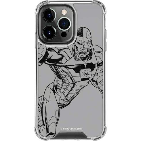 DC Comics Cyborg Comic Pop iPhone 14 Pro Clear Case